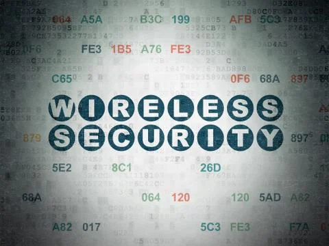 Safety concept: Wireless Security on Digital Data Paper background Illustrazione stock
