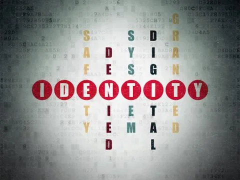 Safety concept: word Identity in solving Crossword Puzzle 스톡 일러스트