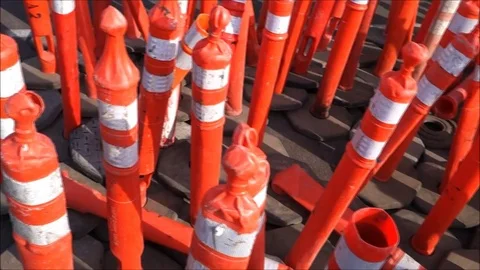 Safety cones 库存影片 78016960