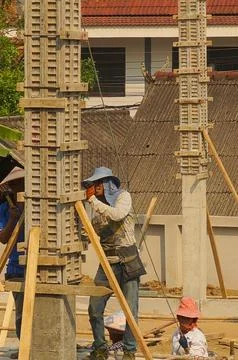 Safety considerations for construction workers Stock Photos