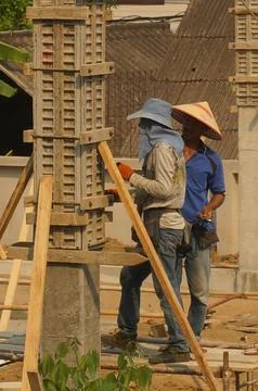 Safety considerations for construction workers Stock Photos