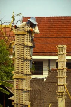 Safety considerations for construction workers Stock Photos
