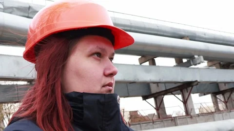 Safety in construction shines as worker prepares for the day at the site Stock-Footage 295347416