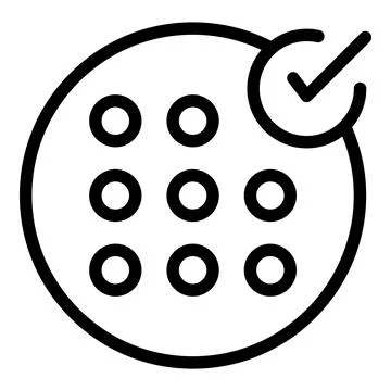 Safety control icon outline vector. Data secure Stock Illustration