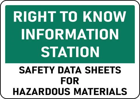 Safety Data Sheets For Materials Sign On White Background Stock Illustration