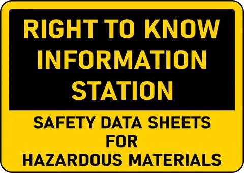 Safety Data Sheets For Materials Sign On White Background Stock Illustration