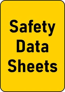 Safety Data Sheets Sign On White Background Stock Illustration