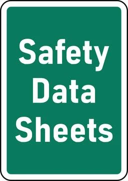 Safety Data Sheets Sign On White Background Stock Illustration