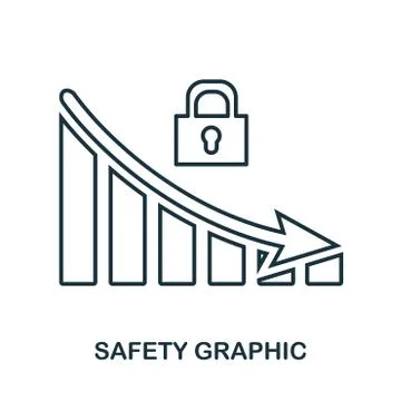 Safety Decrease Graphic icon. Mobile app, printing, web site icon. Simple Stock Illustration