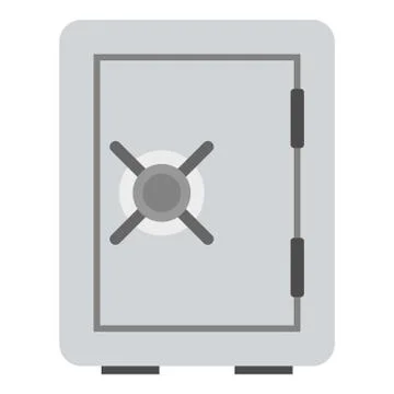 Safety deposit box icon, flat style 스톡 일러스트