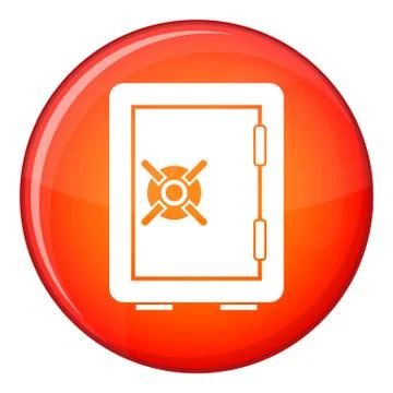 Safety deposit box icon, flat style Illustrazione stock