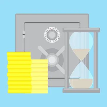 Safety deposit box 库存插图