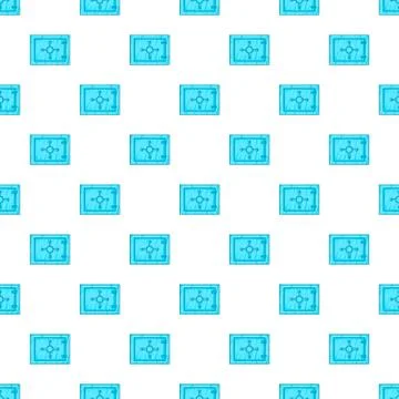 Safety deposit box pattern, cartoon style 스톡 일러스트