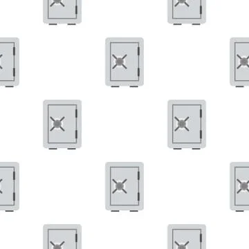 Safety deposit box pattern flat Illustrazione stock
