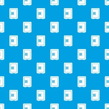 Safety deposit box pattern seamless blue Illustrazione stock