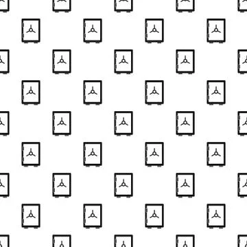 Safety deposit box pattern, simple style 库存插图