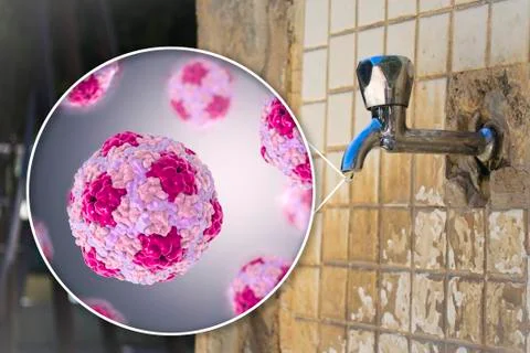 Safety of drinking water concept Stock Illustration