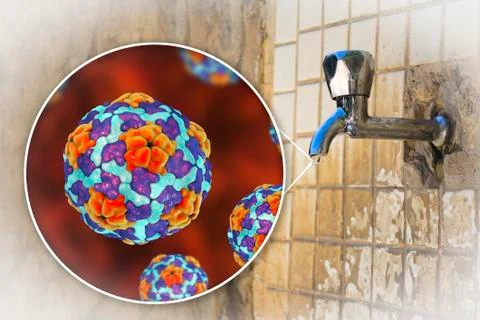 Safety of drinking water concept Illustrazione stock