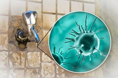 Safety of drinking water concept 스톡 일러스트