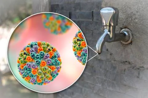 Safety of drinking water concept Illustrazione stock