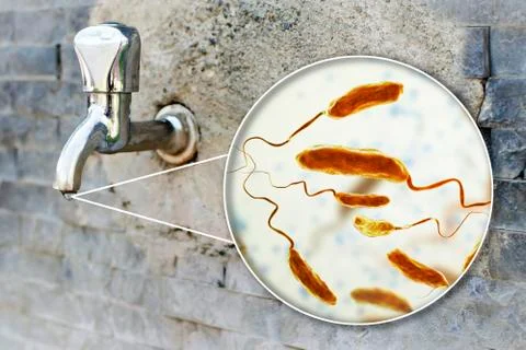 Safety of drinking water concept Stock Illustration