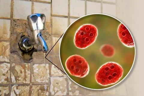 Safety of drinking water concept イラスト素材