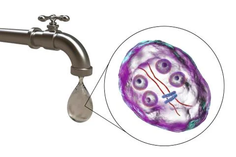 Safety of drinking water concept イラスト素材