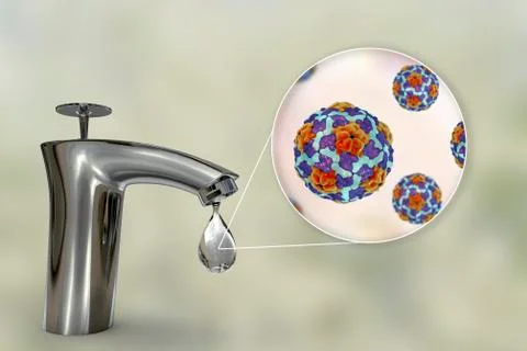 Safety of drinking water concept Stock Illustration