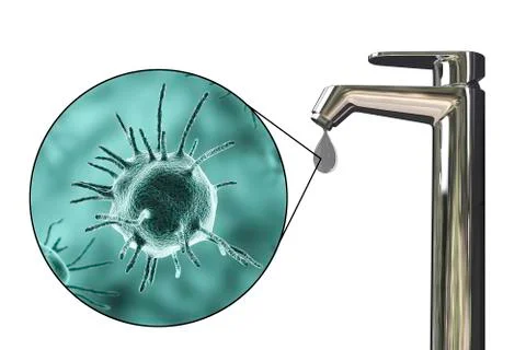 Safety of drinking water concept Illustrazione stock