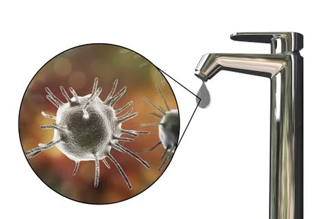 Safety of drinking water concept Stock Illustration