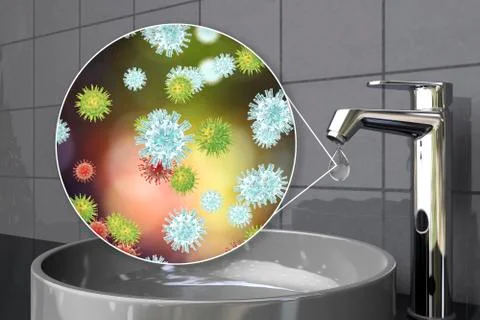 Safety of drinking water concept Stockillustratie