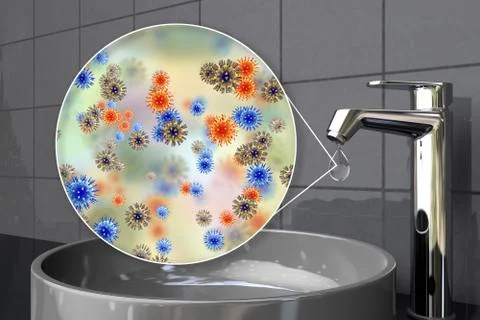 Safety of drinking water concept Illustrazione stock