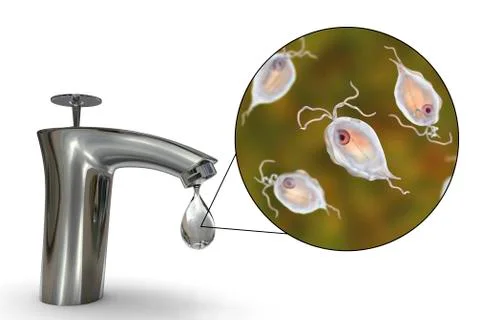 Safety of drinking water concept Illustrazione stock