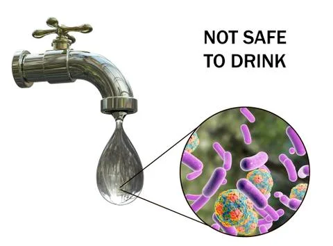 Safety of drinking water concept Stock Photos