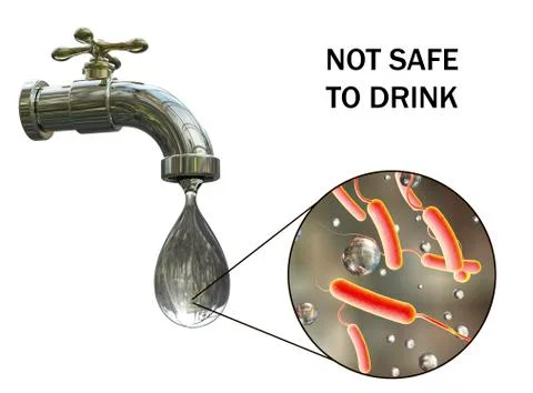 Safety of drinking water concept Foto stock
