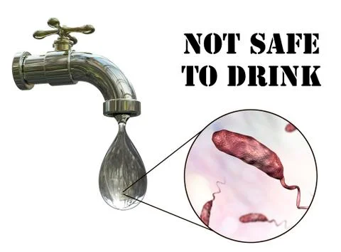 Safety of drinking water concept Stockfoto's
