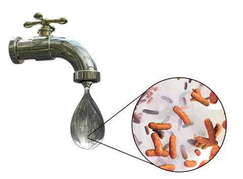 Safety of drinking water concept 스톡 사진
