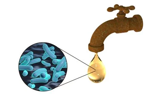 Safety of drinking water concept 스톡 사진