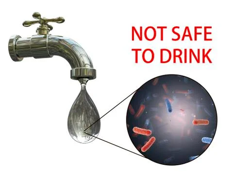 Safety of drinking water concept Foto stock