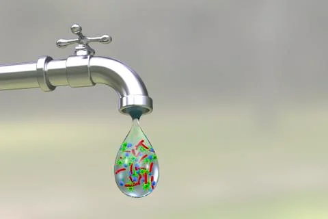 Safety of drinking water concept 스톡 사진