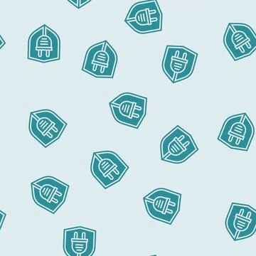 Safety electricity glyph seamless pattern Illustrazione stock