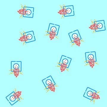 Safety electricity vector seamless pattern イラスト素材