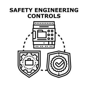 Safety engineering controls planning and managing system Stock Illustration