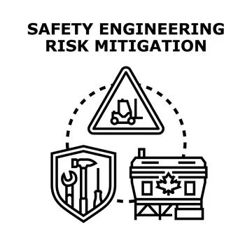 Safety engineering risk mitigation planning and protection Stock Illustration