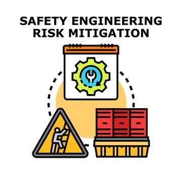 Safety engineering risk mitigation planning process Stock Illustration