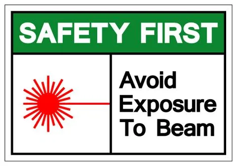 Safety First Avoid Exposure To Beam Symbol Sign, Vector Illustration, Isolate Stock Illustration