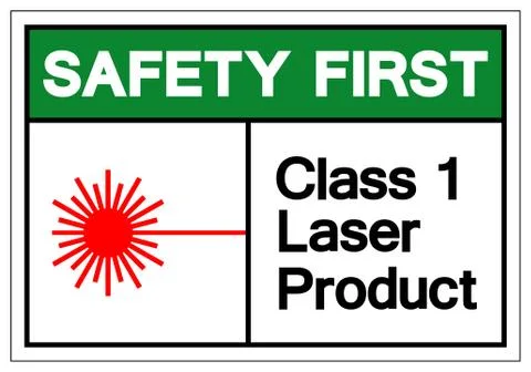 Safety First Class 1 Laser Product Symbol Sign, Vector Illustration, Isolate  Stock Illustration