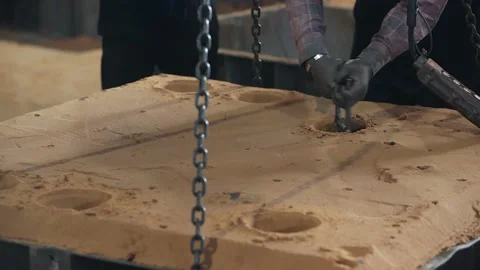 Safety first concept, Modern foundry factory realistic vector banner or Stock Footage 169903591