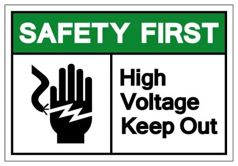 Safety First High Voltage Keep Out Symbol Sign, Vector Illustration, Isolate  Stock Illustration