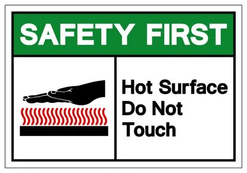 Safety First Hot Surface Do Not Touch Symbol Sign, Vector Illustration, Isola Stock Illustration
